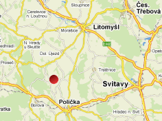 Mapa okolí obce