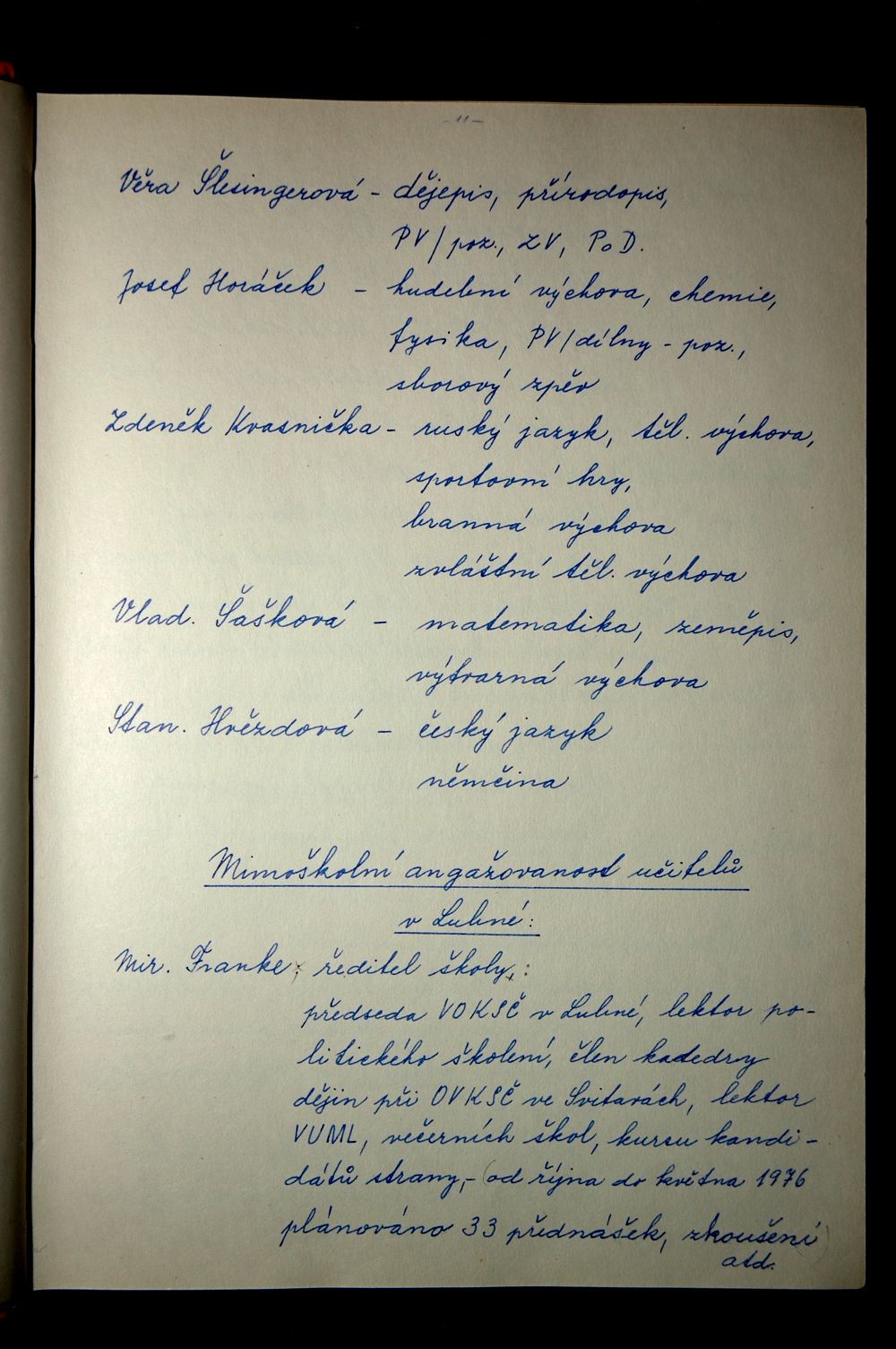Školní kronika (1970 - 1985) - 11.strana