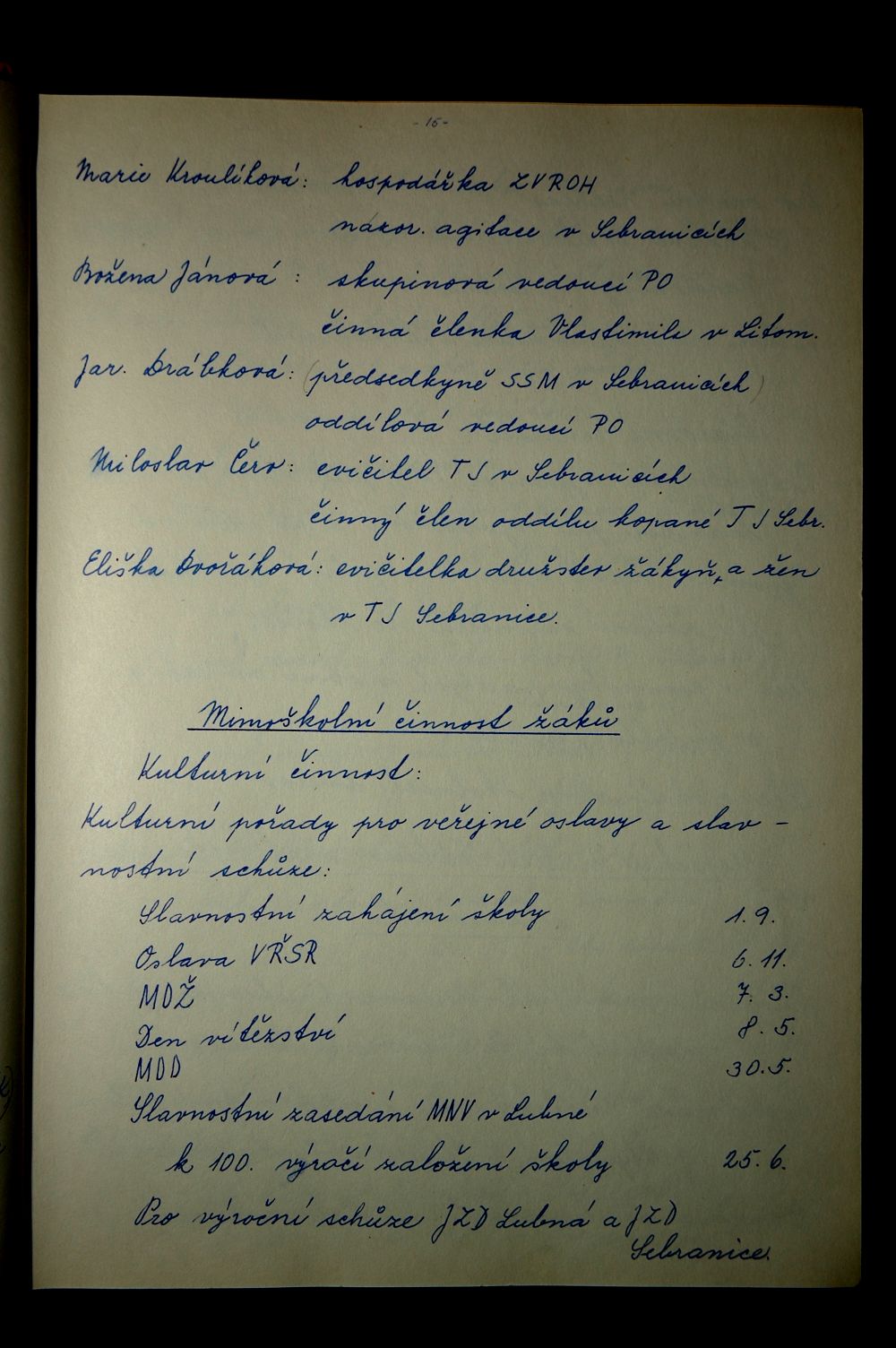 Školní kronika (1970 - 1985) - 15.strana
