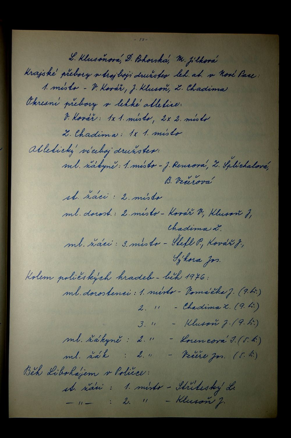 Školní kronika (1970 - 1985) - 17.strana