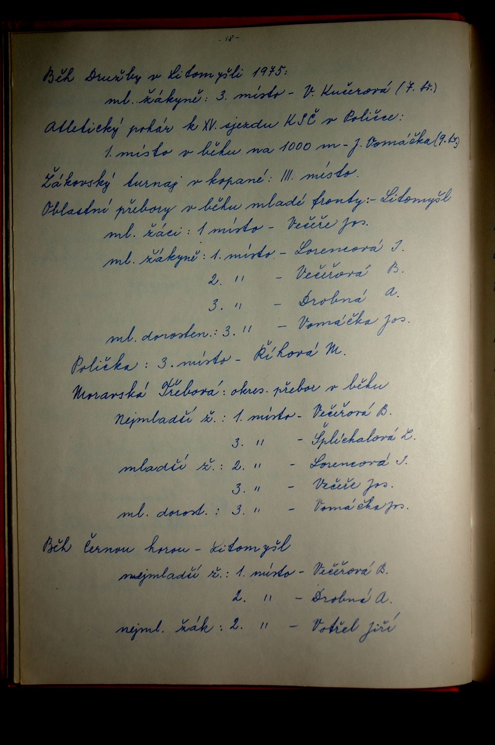 Školní kronika (1970 - 1985) - 18.strana