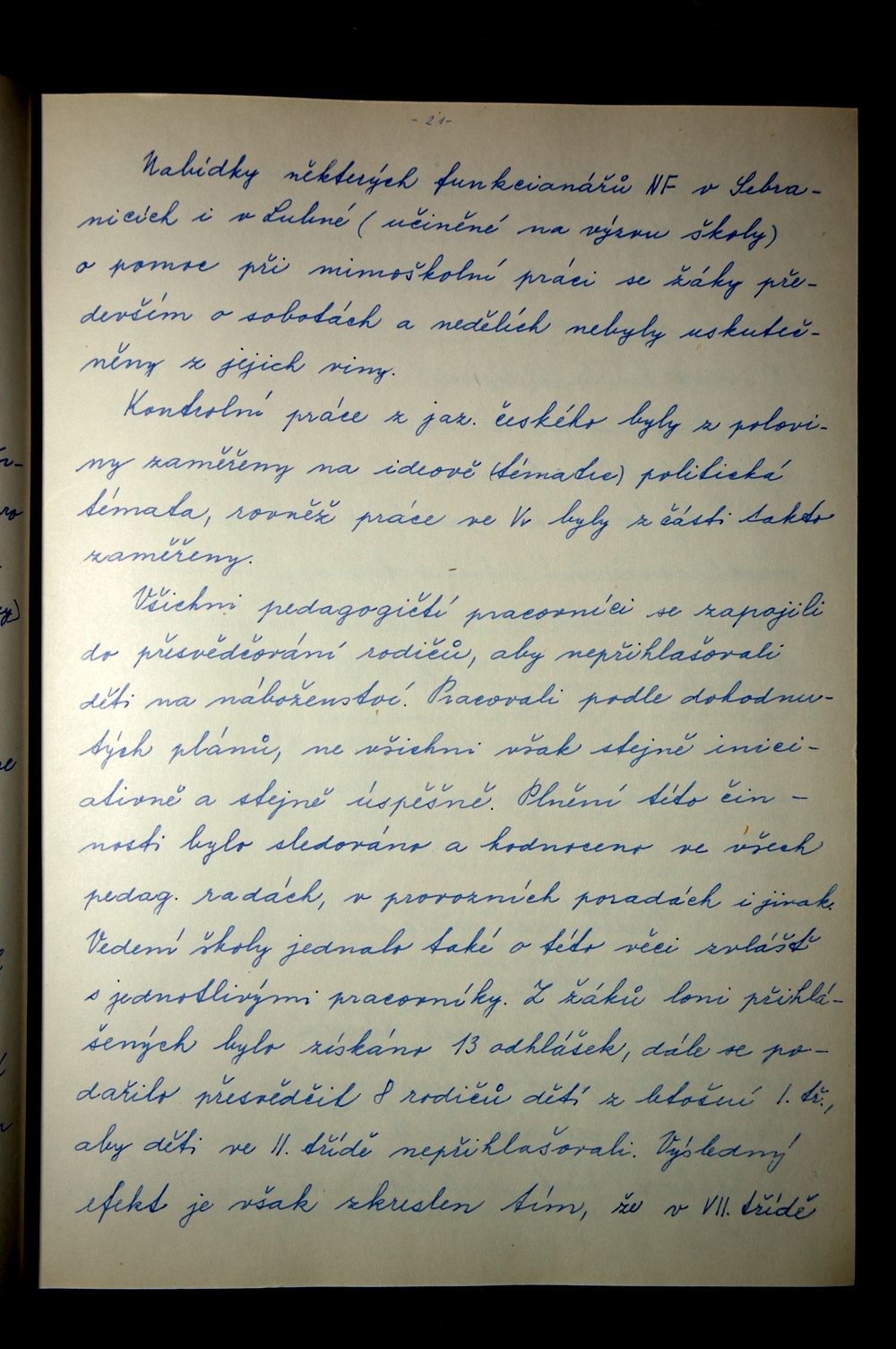 Školní kronika (1970 - 1985) - 21.strana