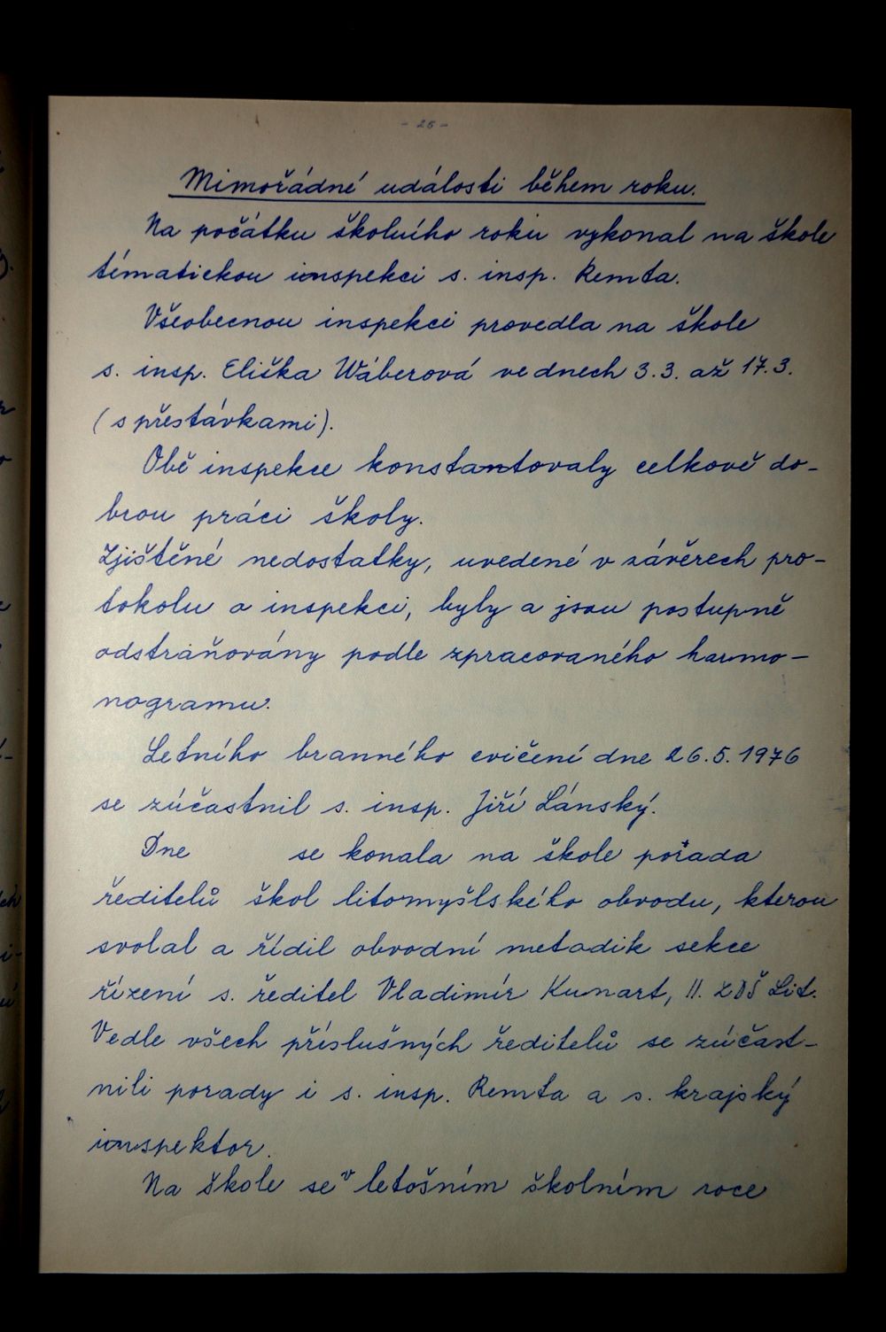 Školní kronika (1970 - 1985) - 25.strana