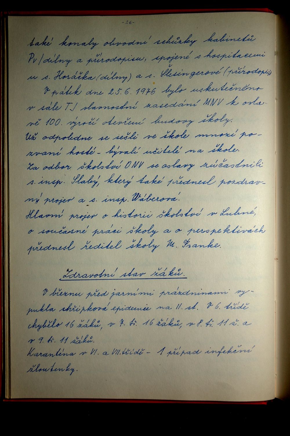 Školní kronika (1970 - 1985) - 26.strana
