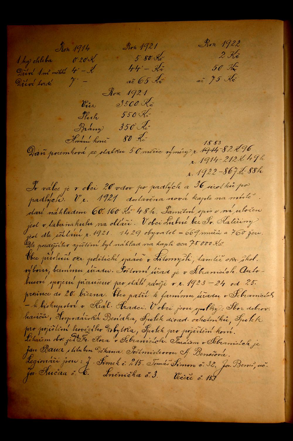 Kronika obce Lubná (1930 - 1980) - 8.strana