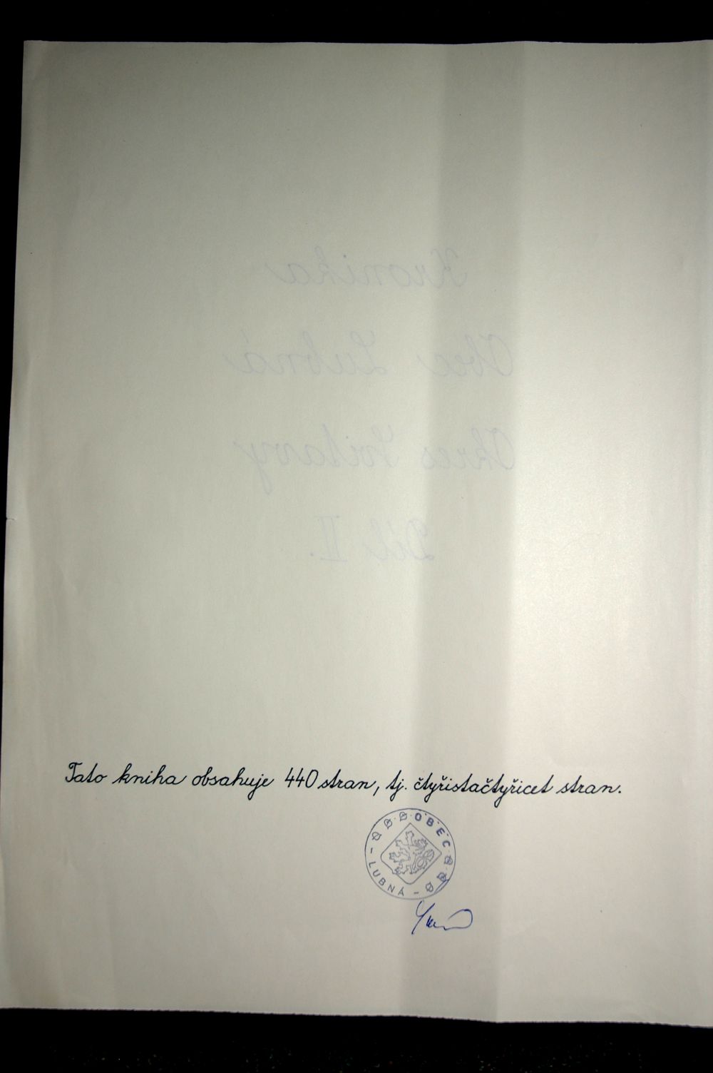 Kronika obce Lubná (1991 - 2005) - 2.strana