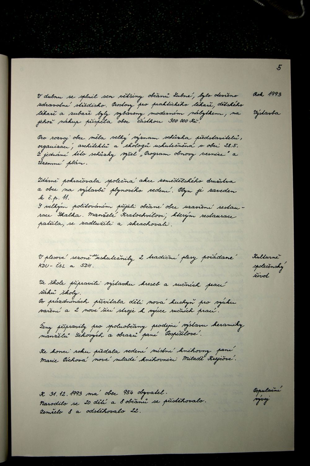 Kronika obce Lubná (1991 - 2005) - 7.strana