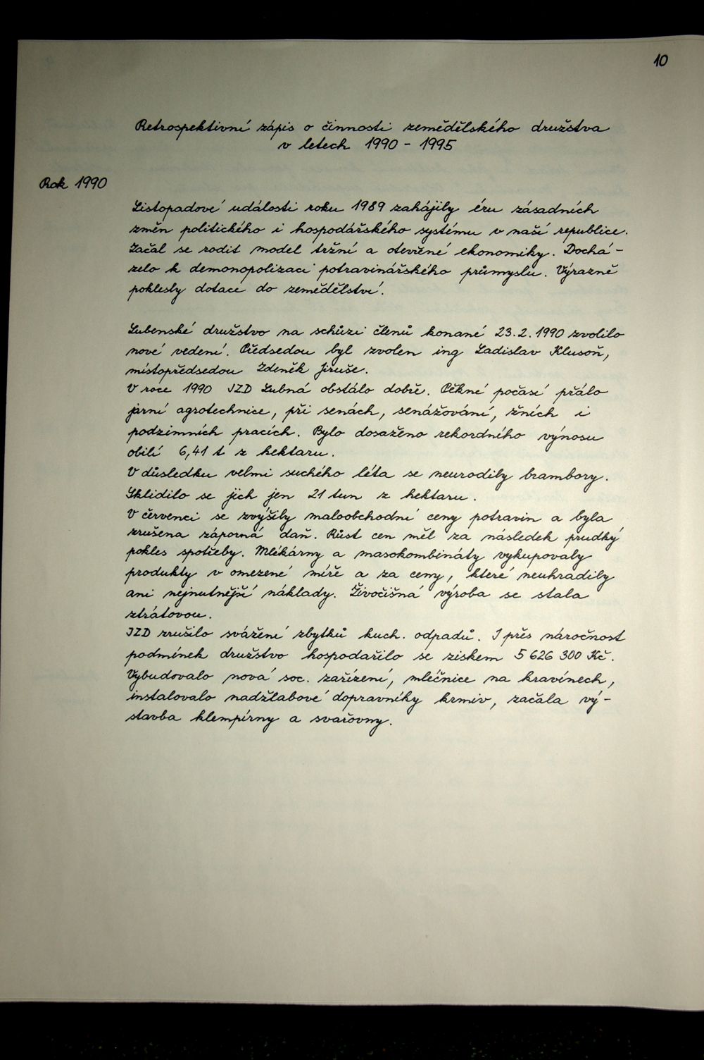 Kronika obce Lubná (1991 - 2005) - 12.strana