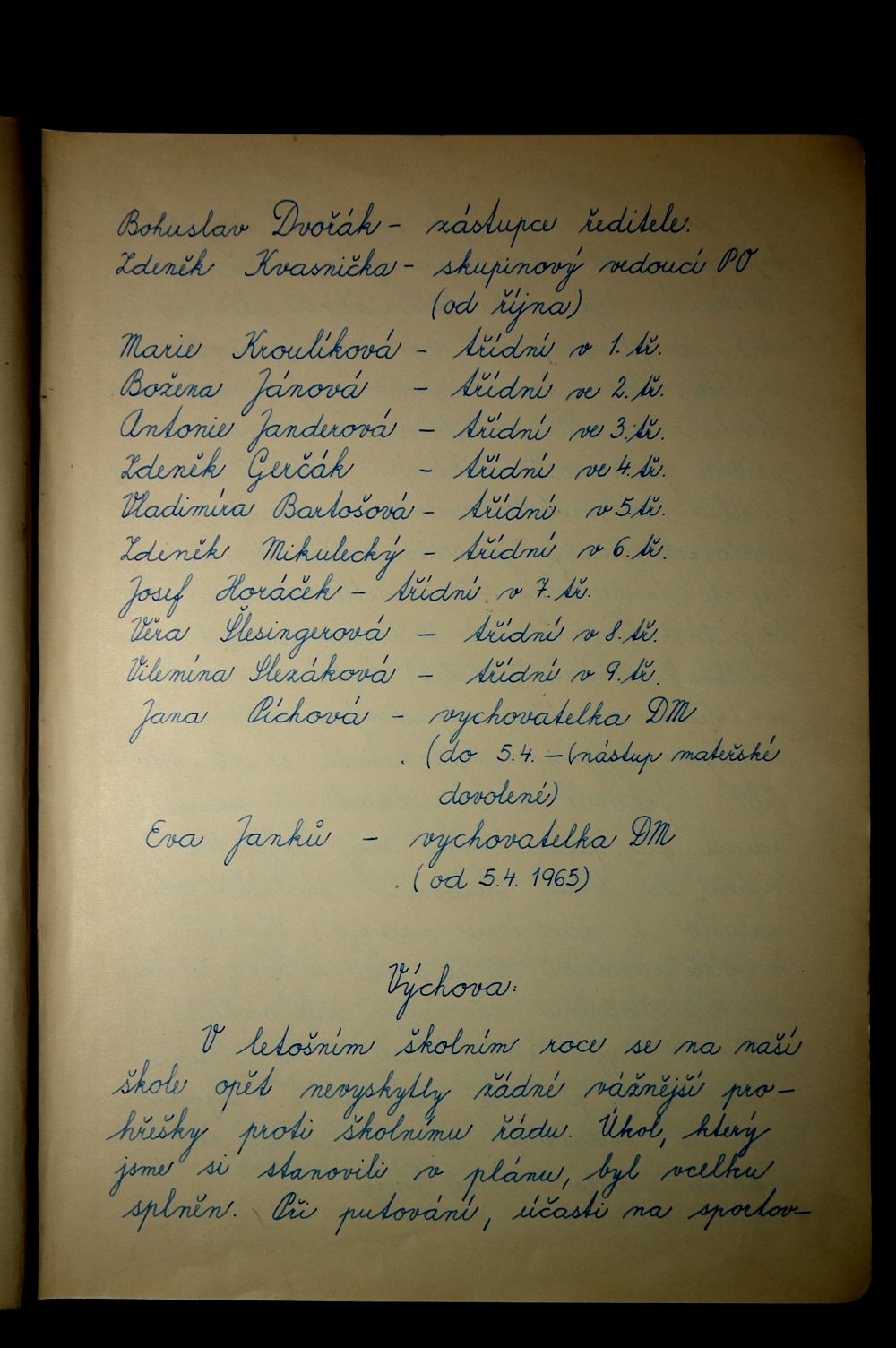 Školní kronika (1960 - 1970) - 3.strana